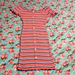 Derek Heart Women Stripe Dress Size Large